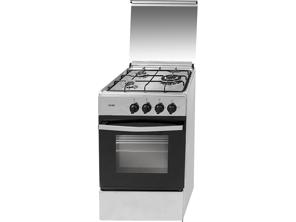 SVAN SVK5030GBI COCINA GAS BUTANO INOX 3 FUEGOS - 