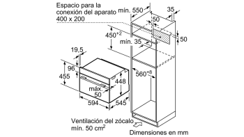 BOSCH CPA565GS0 HORNO MICROONDAS COMPACTO VAPOR MULTIFUNCION INOX CRISTAL NEGRO ALTO 45CM - 7
