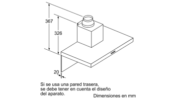 Campana decorativa de pared Bosch DWB77IM50 en Acero inoxidable de 75 cm a 710 m³/h | Clase B | Serie 4 - 7