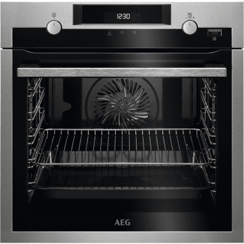 Horno Pirolítico AEG BPE555320M INOX | Función Especial "STEAMBAKE" | 10 funciones automática | Clase A+
