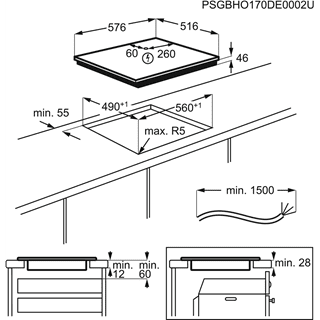 Placa de Inducción AEG IKB63301XB 3 Zonas  Max 28 cm Marco inoxidable - 5