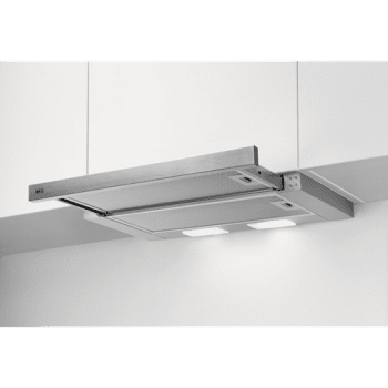 Campana Extraíble AEG DPB3631S INOX 60cm 380M3/H con Super Aspiración y luces LED