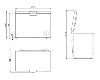 SMEG CO402 Congelador Horizontal 86 x 155 cm | Blanco | A++ | Envío Gratis - 3