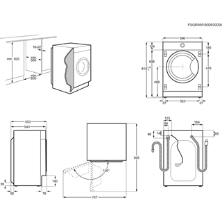 Lavadora Electrolux EW7F4722NF Integrable de 7 kg  A 1200 rpm SteamCare SensiCare Clase A+++ - 9