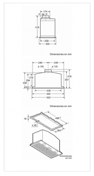 BALAY 3BF267EX GRUPO FILTRANTE INOX 52CM 690M3/H - 3
