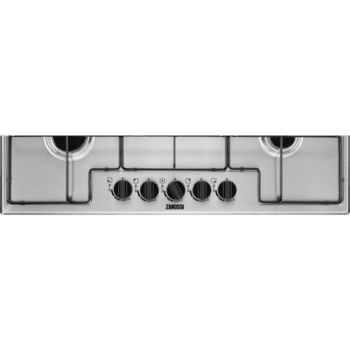 Placa de Gas Zanussi ZGH75524XA Inox de 75 cm con 5 quemadores (1 Wok) Termopar Parrillas esmaltadas - 5