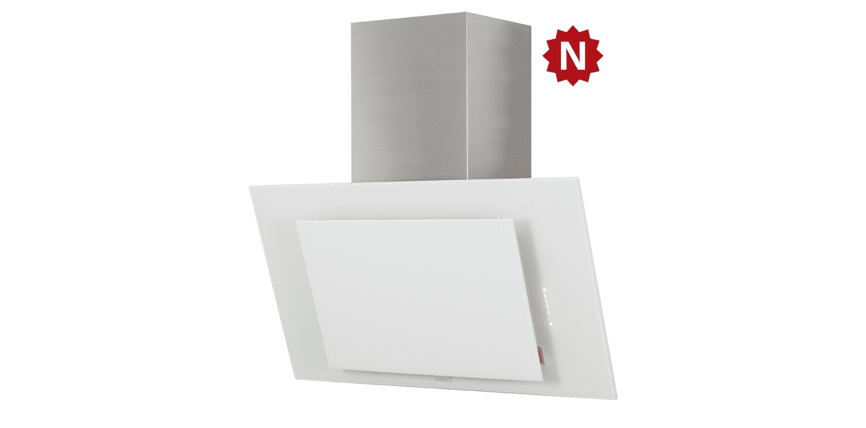 CATA THALASSA 800XGWH CAMPANA CRISTAL BLANCO INCLINADA 80CM 820M3/H A+ - 