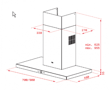 TEKA DPS 786 CAMPANA INOX 70CM 722M3/H A+ ECOPOWER - 2