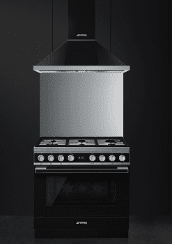 CAMPANA DECORATIVA NEGRA 90CM SMEG KPF9BL PORTOFINO 815m3/hora