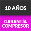 10 AÑOS GARANTIA COMPRESOR