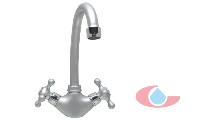 Monobloc lavabo ebro Combi Cromo Mate-Cromo