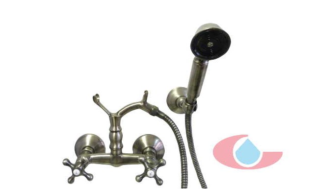 bateria de ducha lujo niquel