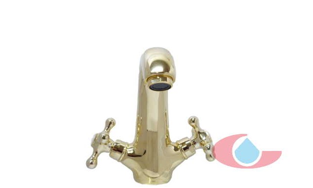monobloc de lavabo epoca laton pulido