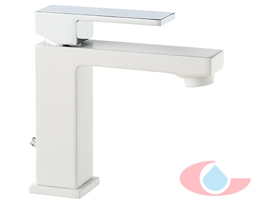 Monomando-lavabo-TIZZIANO-blanco-combinado-con-cromo