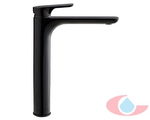 Monomando-lavabo-alto-Moncayo-Negro-Brillo