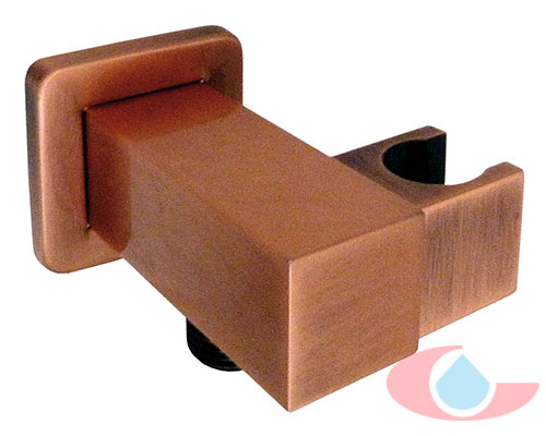 Soporte-de-ducha-Gaudí-con-toma-de-agua-,-cobre