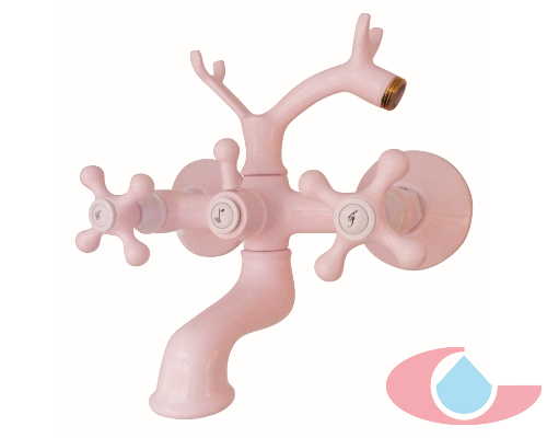 Bateria de Baño Lujo Rosa
