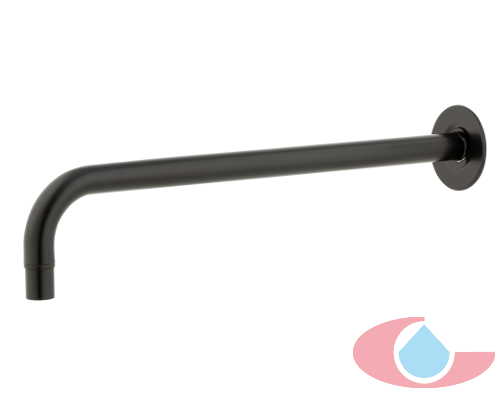 caño de lavabo de empotrar de 35 cm de largo negro