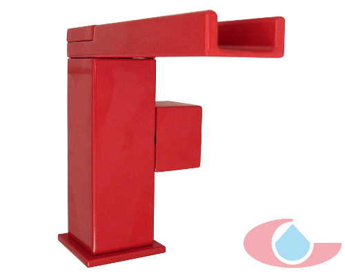 monomando lavabo cascada gaudi rojo