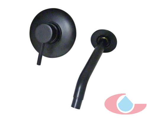 monomando lavabo empotrar izas negro
