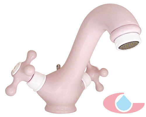 monobloc lavabo lujo rosa-blanco