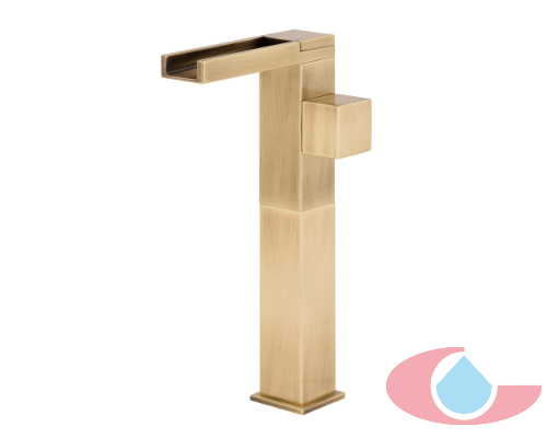 Monomando lavabo alto cascada gaudi Bronce ref. 10116