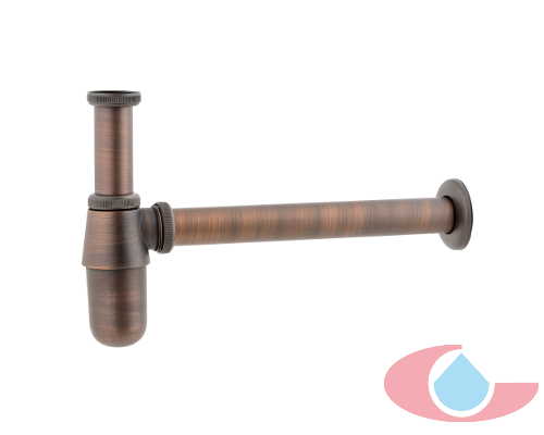 Sifon botella lavabo Bronce veneciano