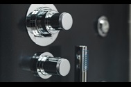 Omega Steam Cabin Black Controls Close Up1