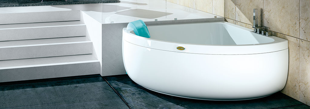 aquasoul corner 140 freestanding header