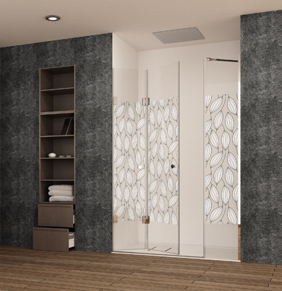 Mampara decorativa de puertas plegables