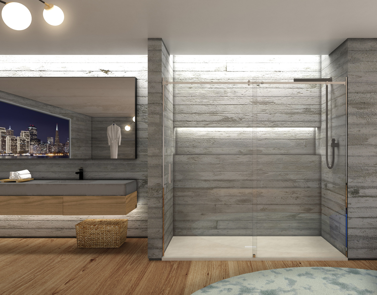 Mamparas de Baño con Ajuste Vertical