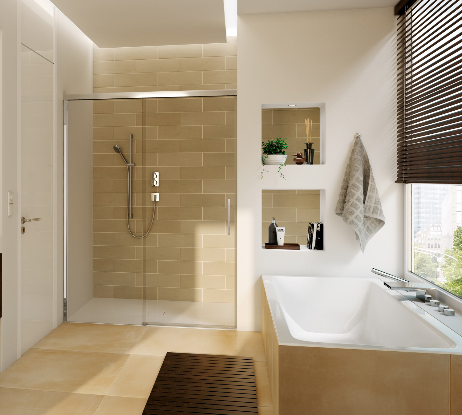 Mamparas de Baño con guiador transparente