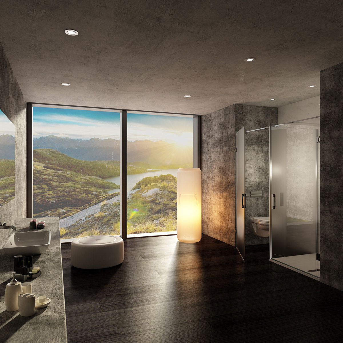 mamparas de baño con puerta batiente