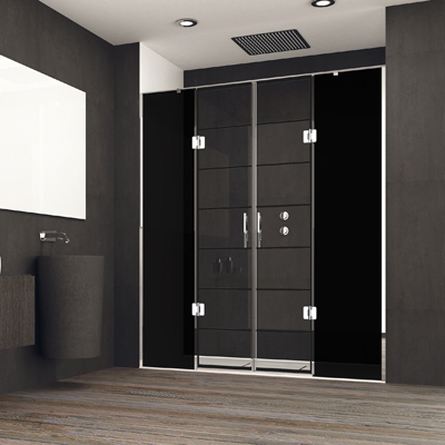 Mampara de puertas abatibles de diseño industrial