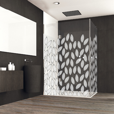 Mampara standard decoradas para baño