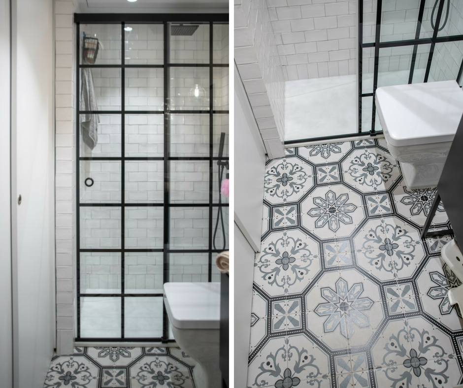 cuarto de baño estilo industrial – mampara spazia
