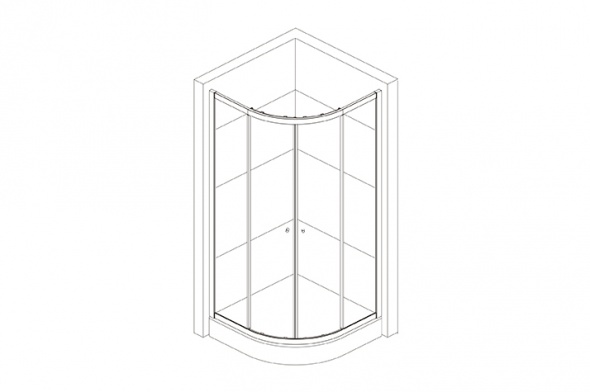 Paroi de douche pour receveurs d´angle 80x80
