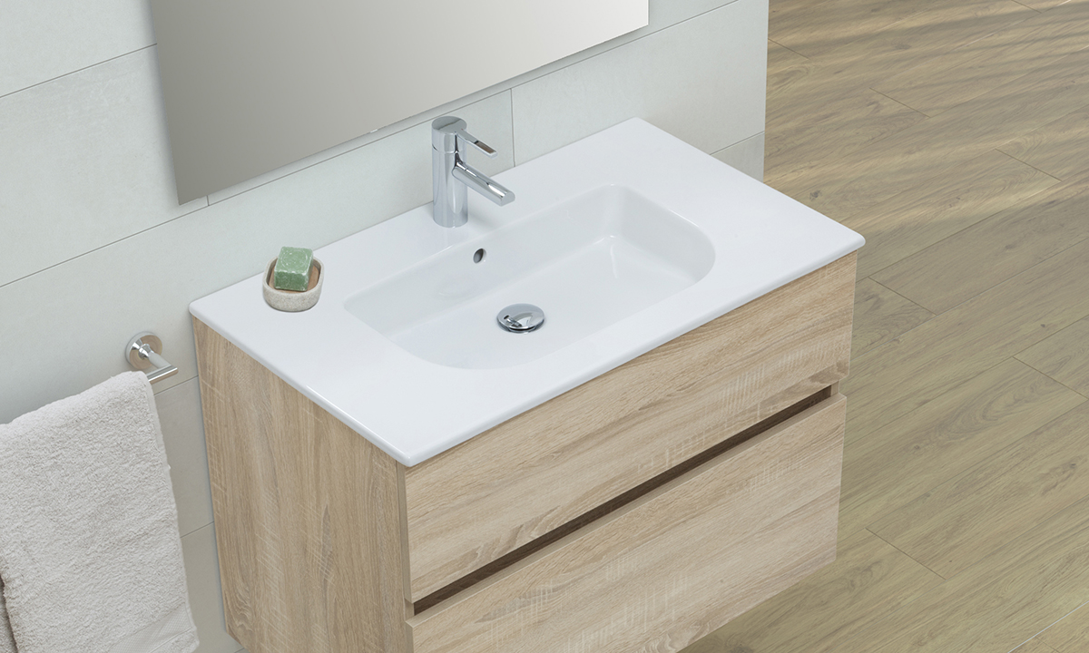 Lavabo de sobremueble 81x46 cm.