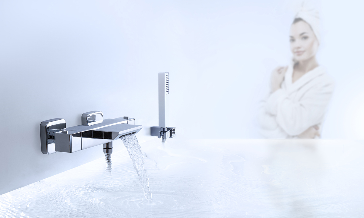 Mélangeur thermostatique pour douche. Dispositif de sécurité 38º C SafeStop.