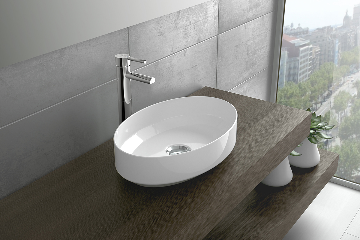 Lavabo de sobre-encimera 50x33 cm.