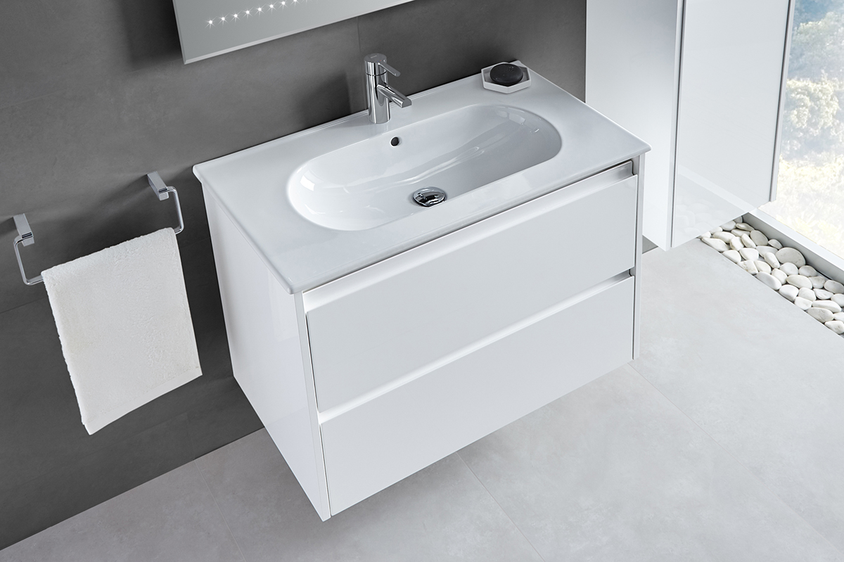 Lavabo de sobremueble de 61 x 46 x 1.5 cm. con rebosadero