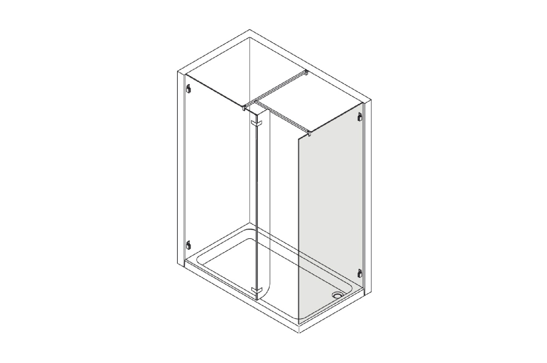 Latéral fixe de 70 cm.