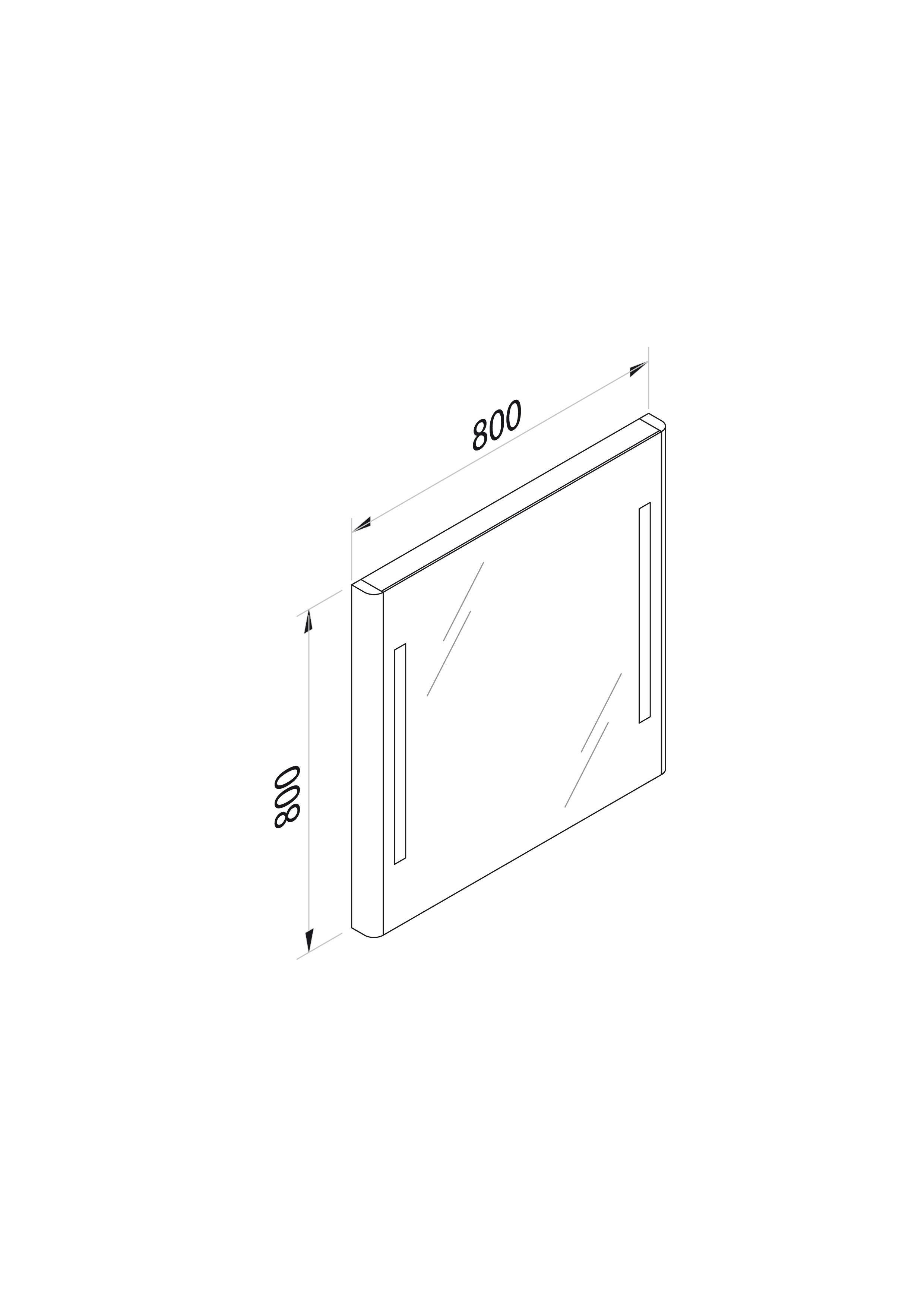 Miroir 80x80 cm.