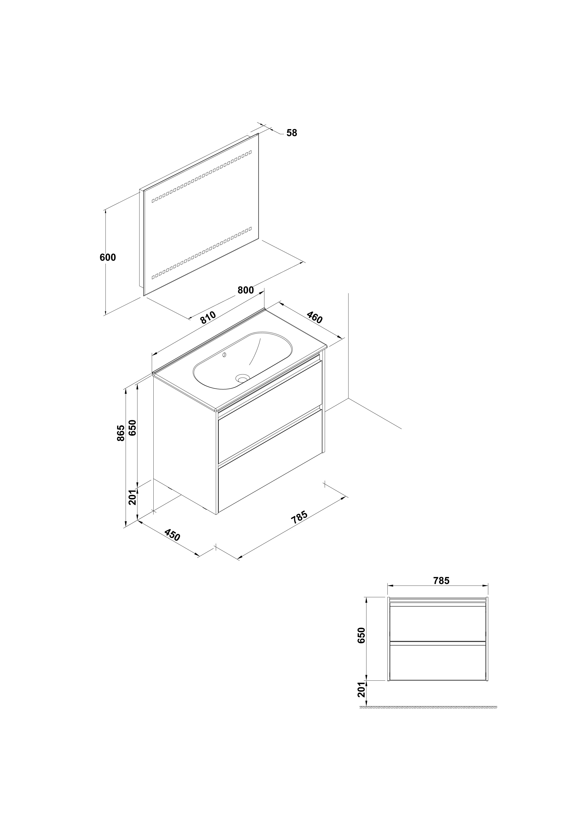 Pack Klea 80 cm.