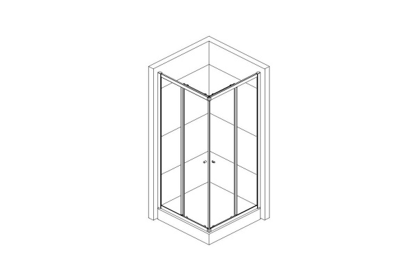 Parois de douche pour receveurs carrés 100x100