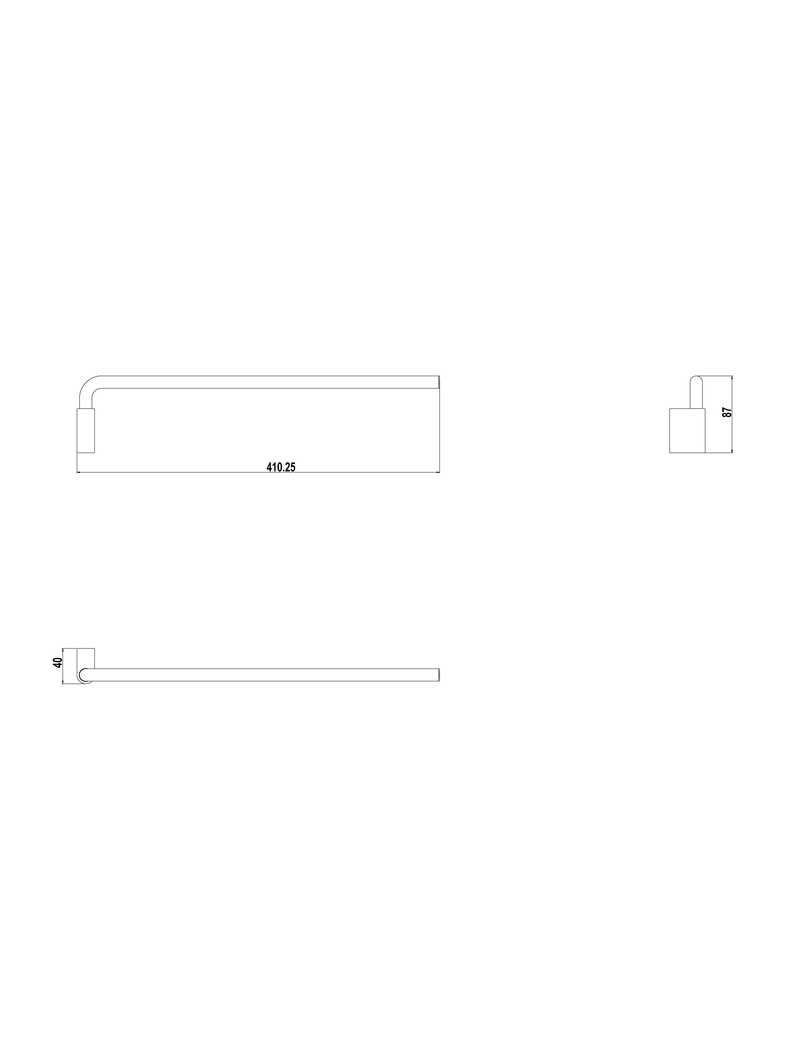 Porte-serviettes orientable 41 cm.