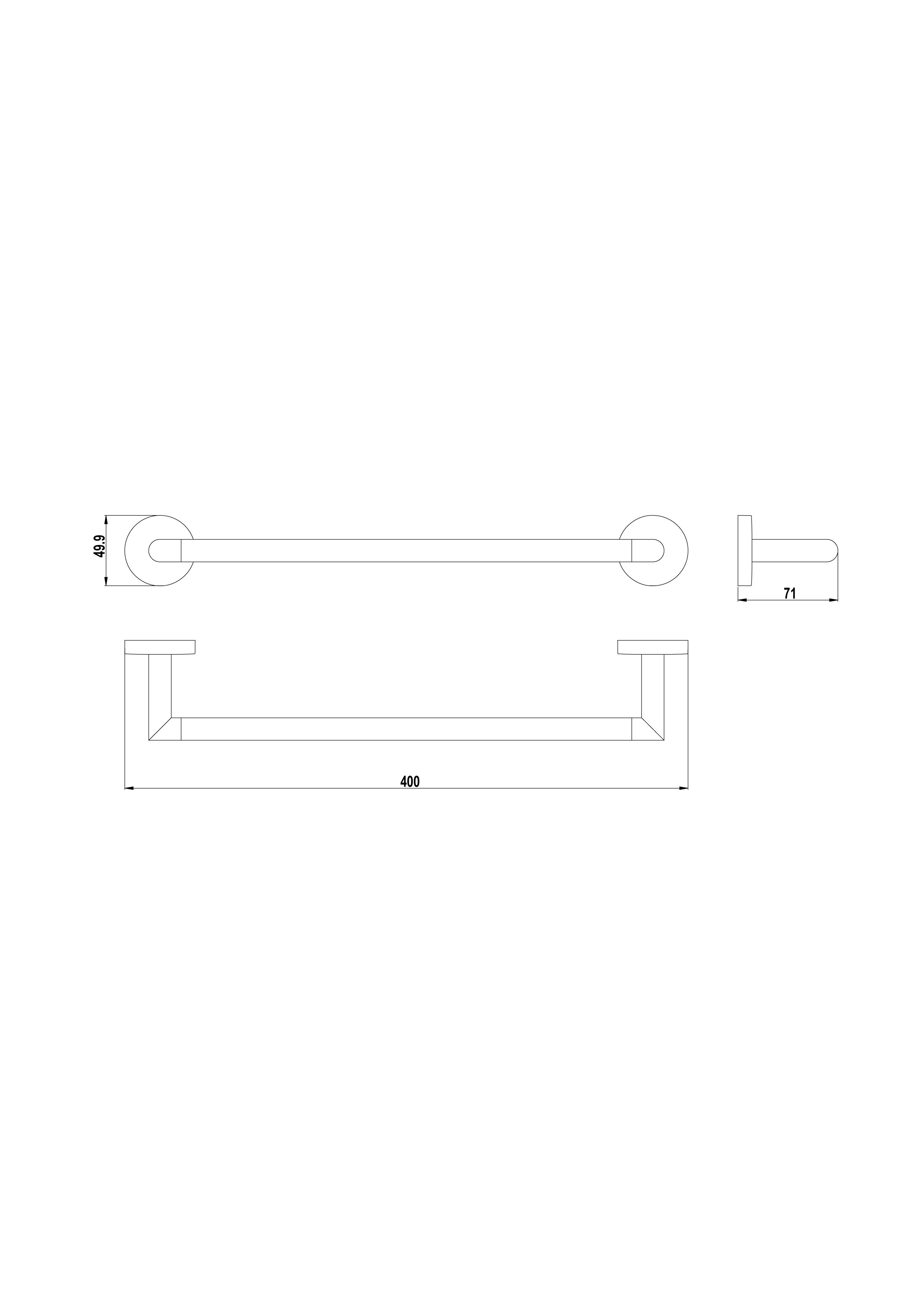 Porte-serviettes 40 cm.