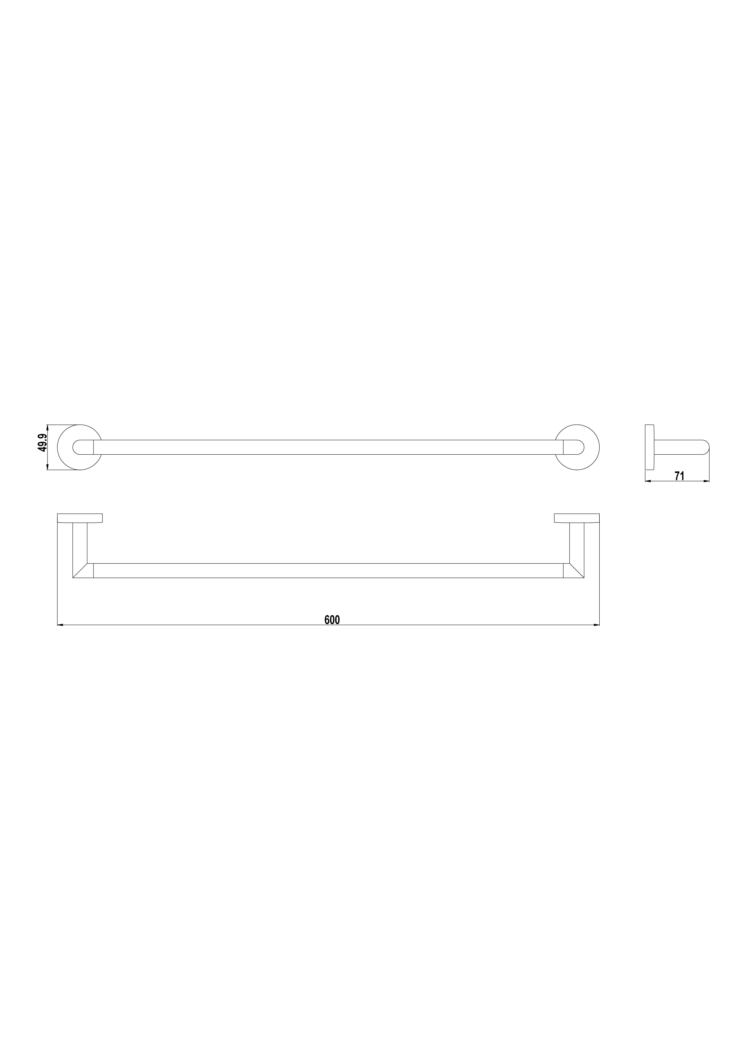 Porte-serviettes 60 cm.