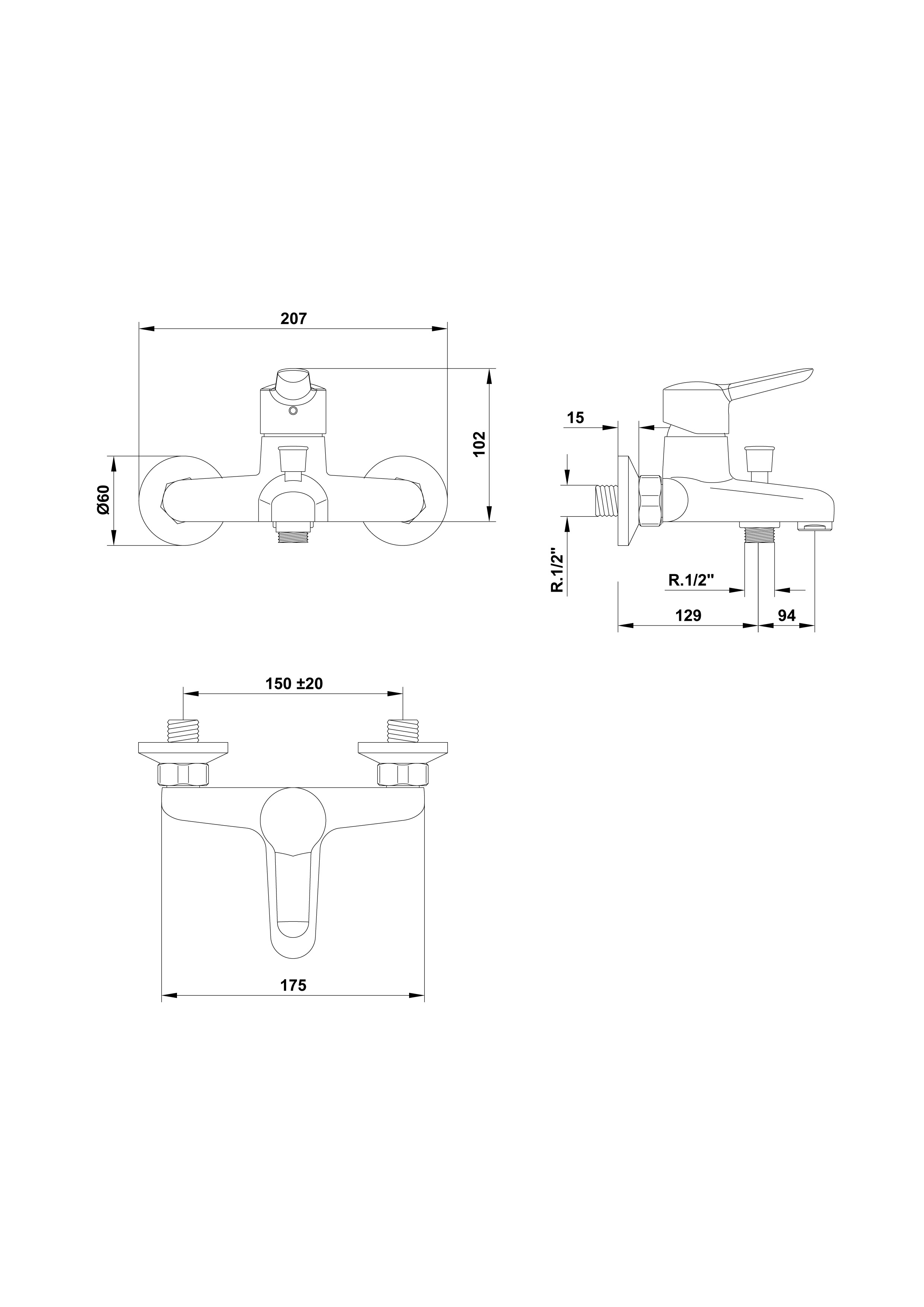 Mitigeur pour bain et douche
