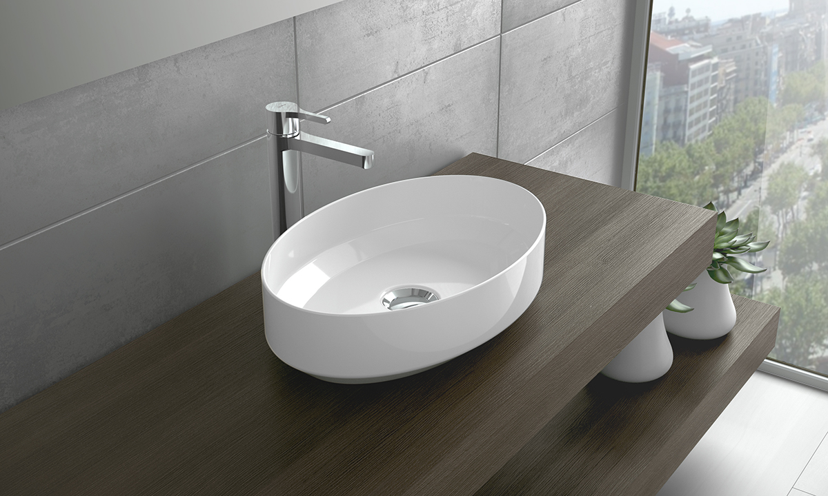 Lavabo de sobre-encimera 50x33 cm.